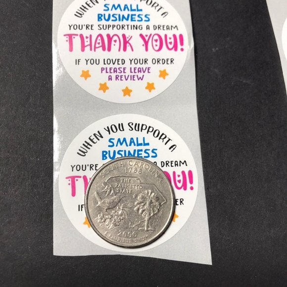 200 thank you for support my small business sticker 1.5 inch - Picture 5 of 6